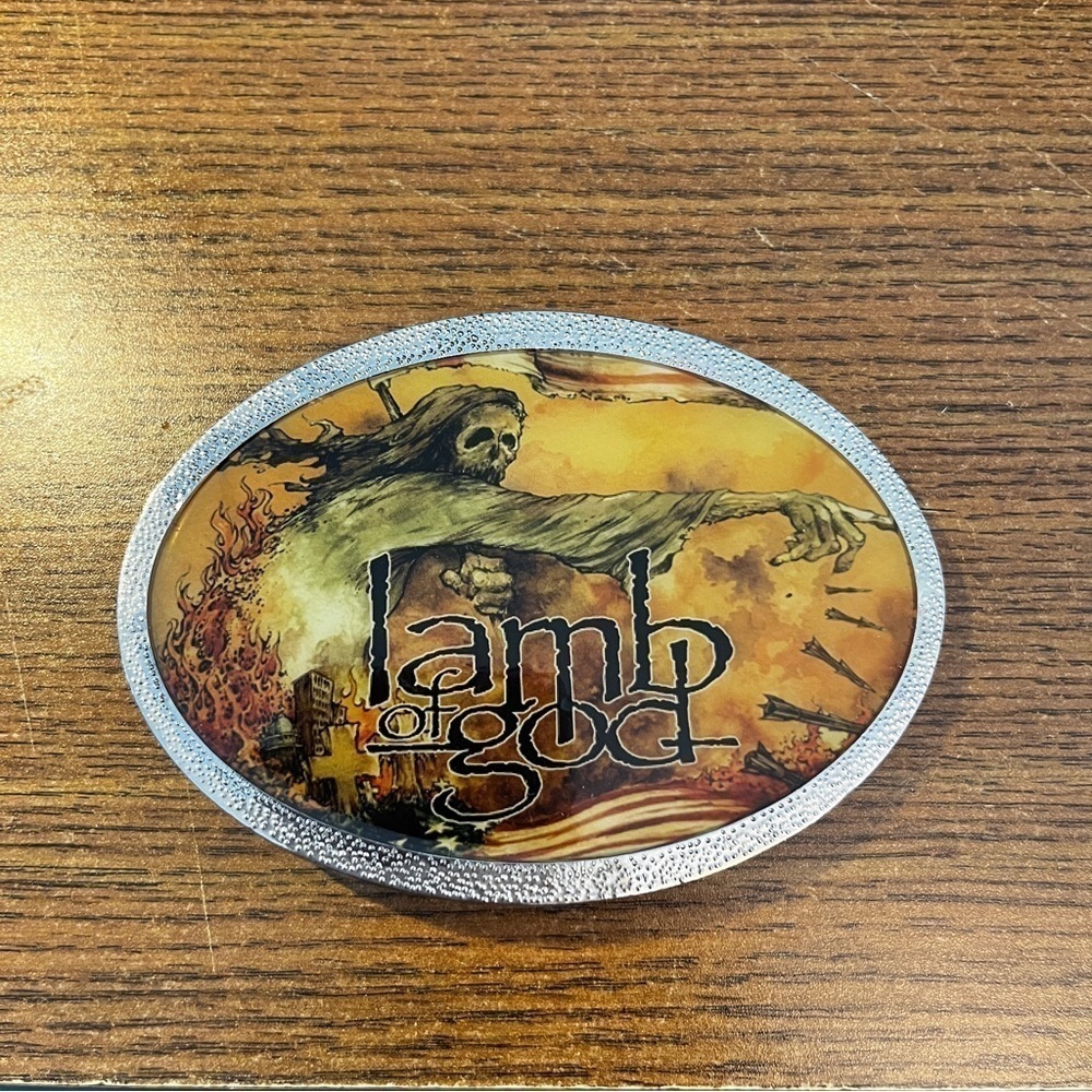 Lamb of God War Machine Ghost Belt Buckle Band Heavy Metal Music